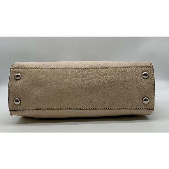 Michael Kors Cream Leather Hamilton Satchel Bag - Picture 5 of 12